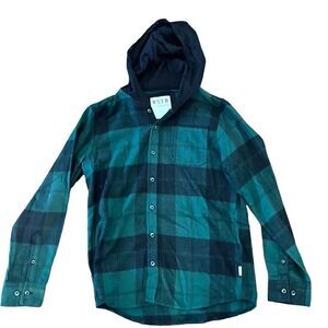 VSTR flannel hoodie boys size medium. New without tags.